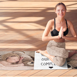 Moderne twee foto   U maakt ons leven compleet Yogamat