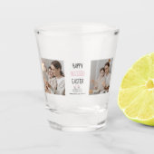 Moderne twee foto | Vrolijk geborsteld Pasen | Bun Shot Glas (Voorkant)