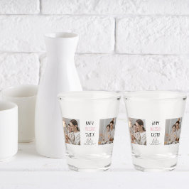 Moderne twee foto | Vrolijk geborsteld Pasen | Bun Shot Glas