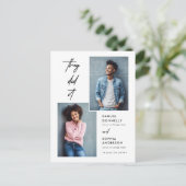 Moderne twee gradaten, dubbelgewricht Afstuderen f Briefkaart (Staand voorkant)