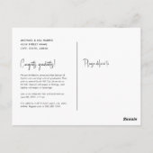 Moderne twee gradaten, dubbelgewricht Afstuderen f Briefkaart (Achterkant)