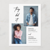 Moderne twee gradaten, dubbelgewricht Afstuderen f Briefkaart (Voorkant)