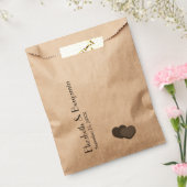 Moderne twee harten gepersonaliseerde namen datum  bedankzakje (Gezegeld)