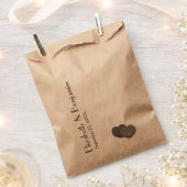 Moderne twee harten gepersonaliseerde namen datum  bedankzakje (Geknipt)