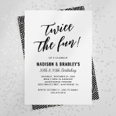 Moderne twee keer het leuke gezamenlijke verjaarda kaart