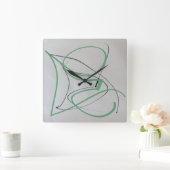 Moderne Twee-Kleur Abstracte Kunstklok Vierkante Klok (Huis)