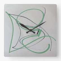 Moderne Twee-Kleur Abstracte Kunstklok