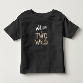 Moderne twee Wild Simple Safari thema 2e verjaarda Kinder Shirts (Voorkant)