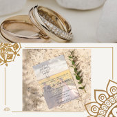 Moderne twee worden een dromerige bruiloft kaart