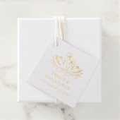 Moderne twee zwanen in liefde bedankt bruiloft bedankjes labels (Met doos)