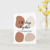 Moderne tweede huwelijksverjaardag kaart (Gele Bloem)