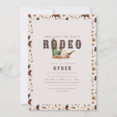 Moderne tweede Rodeo Westerne jongens 2e verjaarda Kaart (Voorkant)