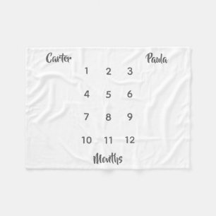 Moderne tweekleppige babymandje fleece deken