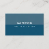 Moderne tweekleurige blauw visitekaartje (Voorkant)