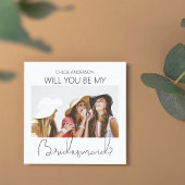 Moderne tweeledige foto-briefvormig voorstel kaart