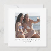 Moderne tweeledige foto-briefvormig voorstel kaart (Achterkant)