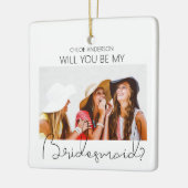 Moderne tweeledige foto-briefvormig voorstel keramisch ornament (Links)