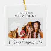 Moderne tweeledige foto-briefvormig voorstel keramisch ornament (Voorkant)