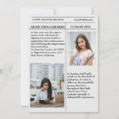 Moderne tweeling Afstuderen Krant Middelbare Schoo Kaart (Achterkant)