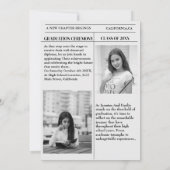 Moderne tweeling Afstuderen Krant Middelbare Schoo Kaart (Achterkant)