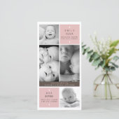 Moderne Tweeling Meisjes Foto Baby Geboorte Aankon Aankondiging (Staand voorkant)