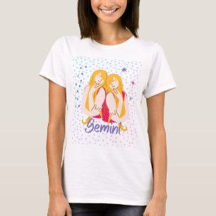 Moderne Tweeling Tweelingen Dierenriem T-Shirt