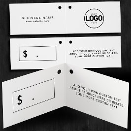 Moderne tweetalige Logo Prijs hangt Label Kaart