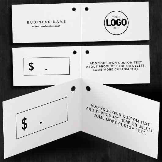 Moderne tweetalige Logo Prijs hangt Label Kaart