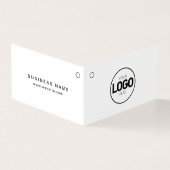 Moderne tweetalige Logo Prijs hangt Label Kaart (Buitenkant)