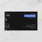 Moderne tweezijdige architectuurblauwdruk visitekaartje (Achterkant)