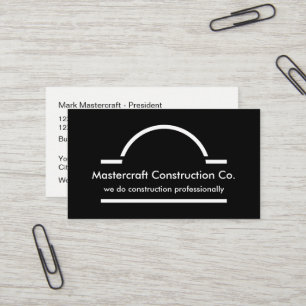 Moderne tweezijdige constructie visitekaartje