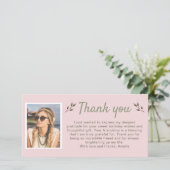 Moderne Twigs Foto Verjaardag Bedankkaart (Staand voorkant)