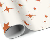 Moderne Twinkelende Ster Patroon Kerstmis Cadeaupapier (Rol Hoek)