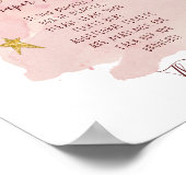 Moderne Twinkle Little Star Roze Luier Raffle Bord Poster (Hoek)