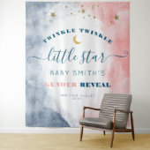 Moderne Twinkle Twinkle Gender onthulling achtergr Wandkleed (In situ)