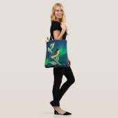 Moderne twist geluk groen tote bag (Op model)
