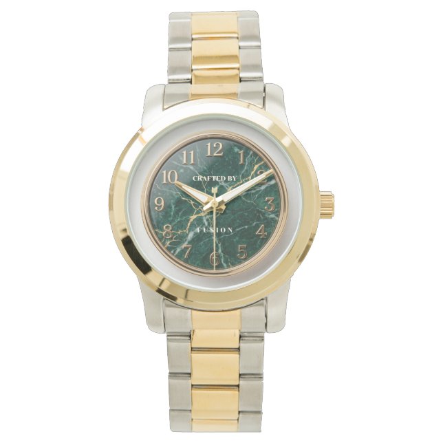 Moderne Two-Tone Oyster Band Horloge (Voorkant)