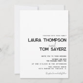 Moderne Type Eenvoudige handse bruiloft Kaart (Voorkant)