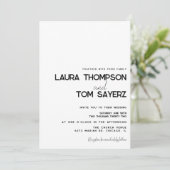 Moderne Type Eenvoudige handse bruiloft Kaart (Staand voorkant)