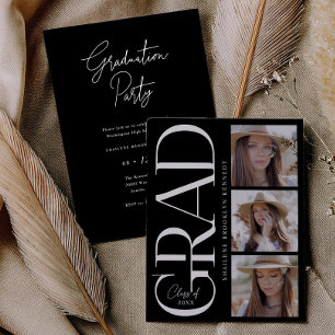 Moderne Type Graduation Party Fotouitnodiging Kaar Save The Date