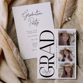 Moderne Type Graduation Party Fotouitnodiging Kaar Save The Date