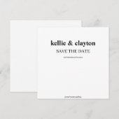 Moderne Type Huwelijk Bewaar De Datum Save The Date (Voorkant / Achterkant)