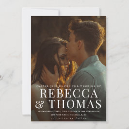 Moderne Type Overlay Foto Bruiloft Kaart