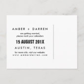 Moderne Type Pijl Foto Overlay De datum opslaan Aankondigingskaart (Achterkant)