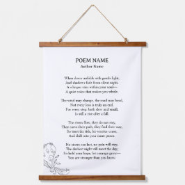 Moderne typemachine aangepaste gedicht gepersonali hangend wandkleed
