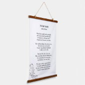 Moderne typemachine aangepaste gedicht gepersonali hangend wandkleed (Gebogen)