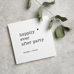 Moderne Typewriter Elopement Huwelijksreceptie Kaart