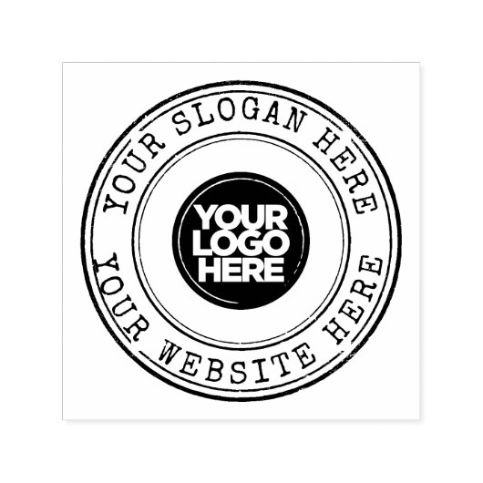 Moderne Typewriter tekst op ronde logo Zelfinktende Stempel (Design)