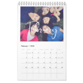 Moderne typografie 2021 familiefoto's kalender (Feb 2026)