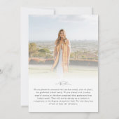 Moderne typografie 2 foto afstudeeraankondiging kaart (Achterkant)